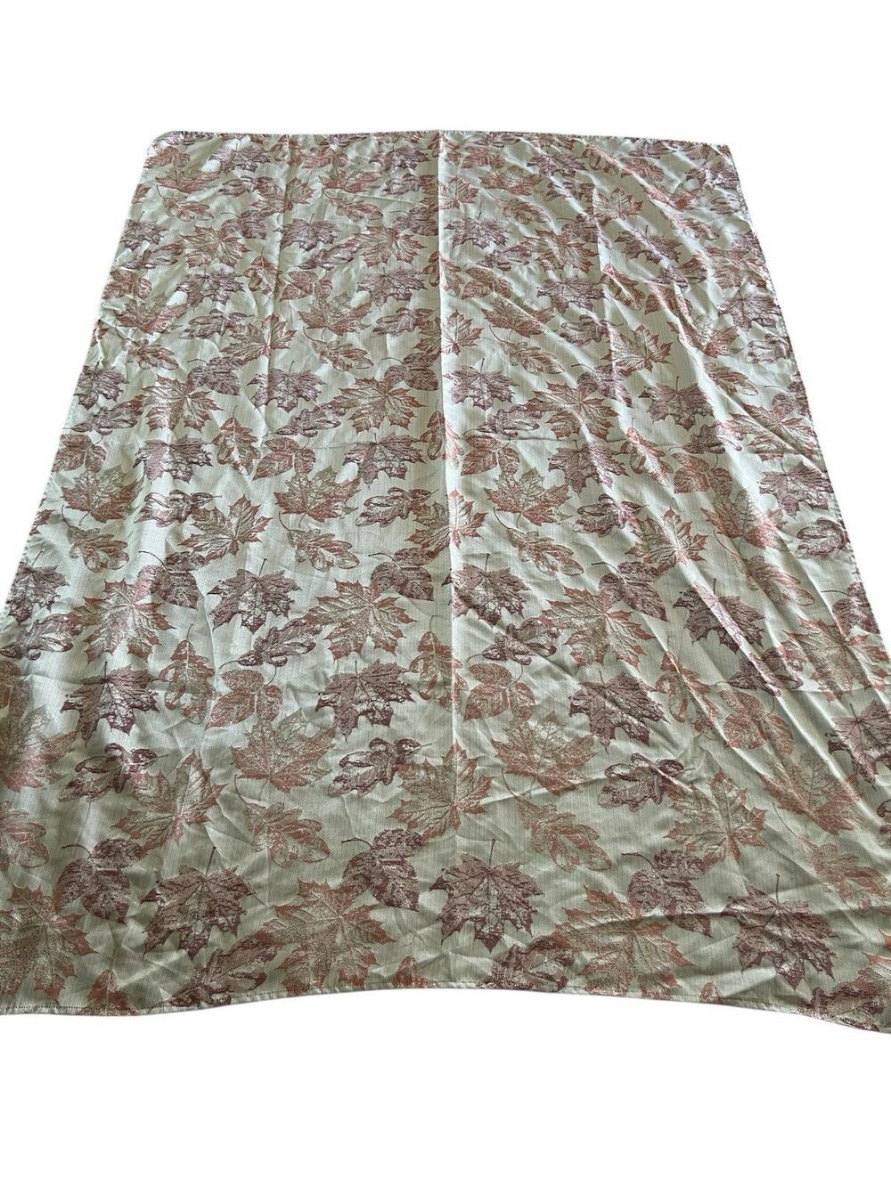 Better Homes Harvest Fall Leaves Tablecloth Autumn Damask 60x84 Beige Orange Red